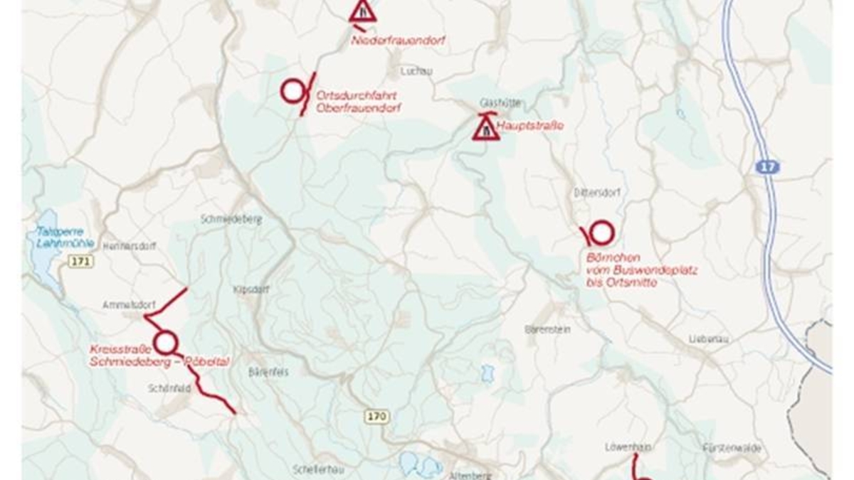 Diese Straßen sind gesperrt | Sächsische.de