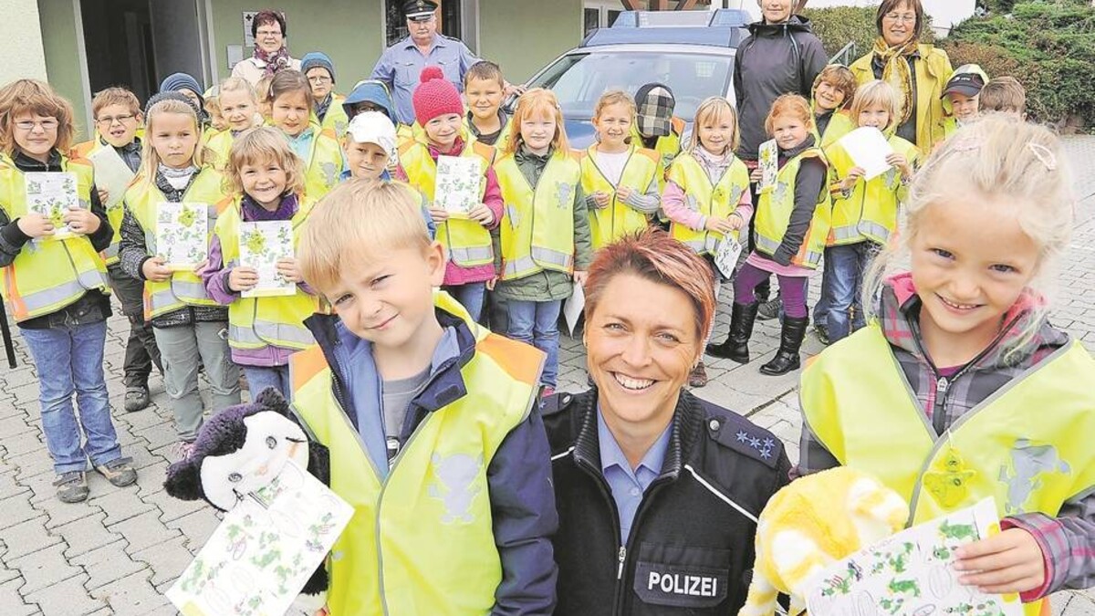 Police Weste reflektierend kinder in Bayern - Nördlingen
