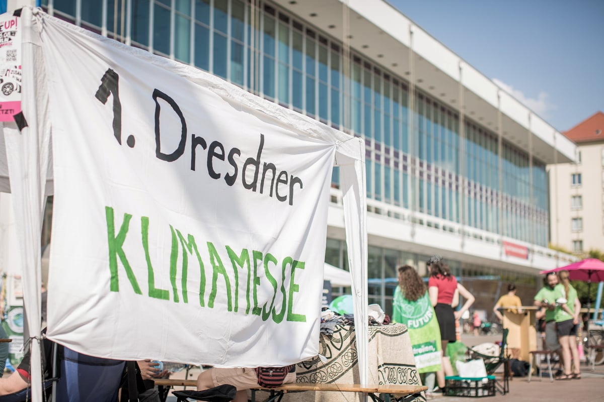 Dresden: Demonstration and climate fair in Dresden