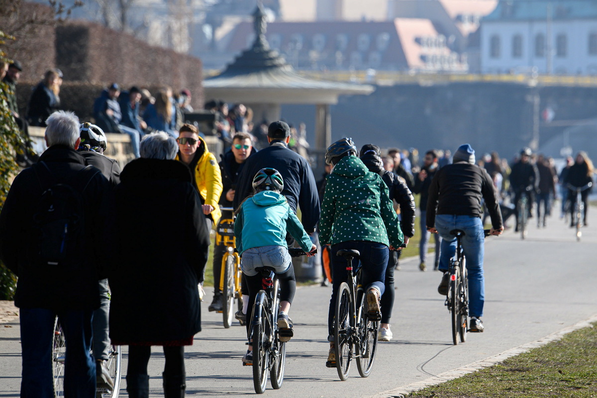 Dresden Elbe cycle path: speed limit for cyclists?