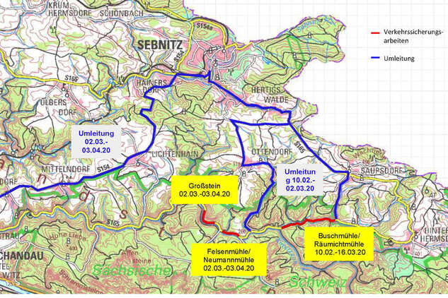 Kirnitzschtal gesperrt und doch erreichbar | Sächsische.de