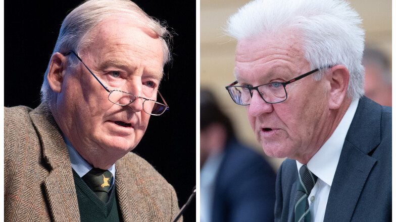Alexander Gauland (AfD, l) und Winfried Kretschmann (Grüne) haben eines gemeinsam: Beide schrieben Bücher über das Konservative.