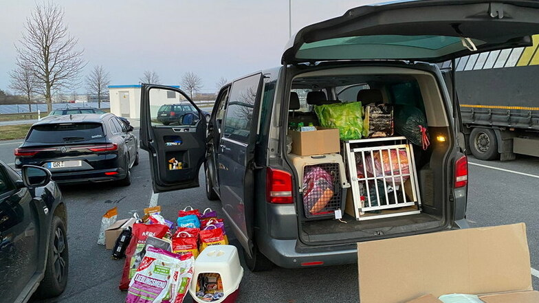 Arlette Nürnberger sammelt Futter, Transportbehälter, Medikamente und andere Spenden für Tiere von Geflüchteten. Zum Einsatz kommen die Hilfsgüter an der polnisch-ukrainischen Grenze.