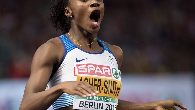 Diana Asher-Smith sprintete am schnellsten.Foto: dpa/Sven Hoppe