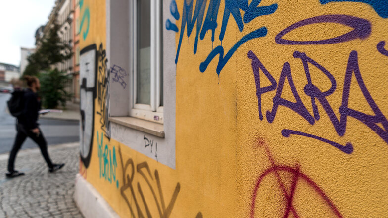 Im Kurort Hartha wurden Graffiti-Schmierer gefasst.