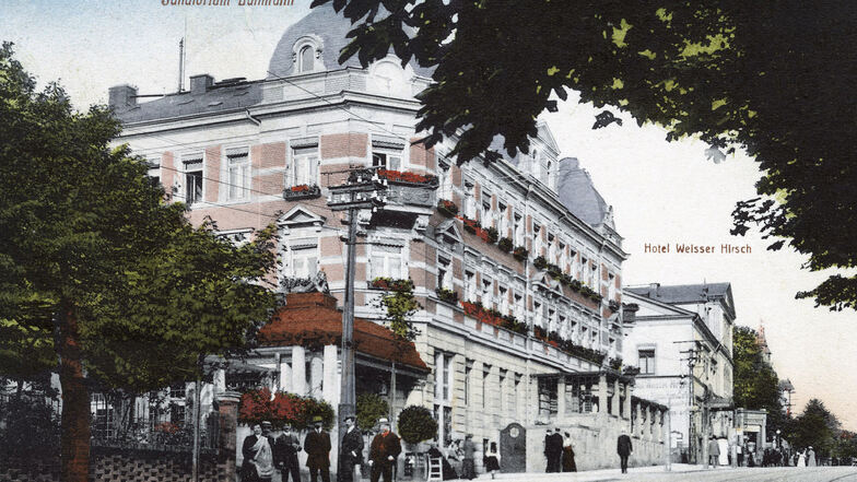 Das Gasthaus „Koppelt’s Weinstuben“ wird nach 1907 zum Haupthaus des Lahmann-Sanatoriums.