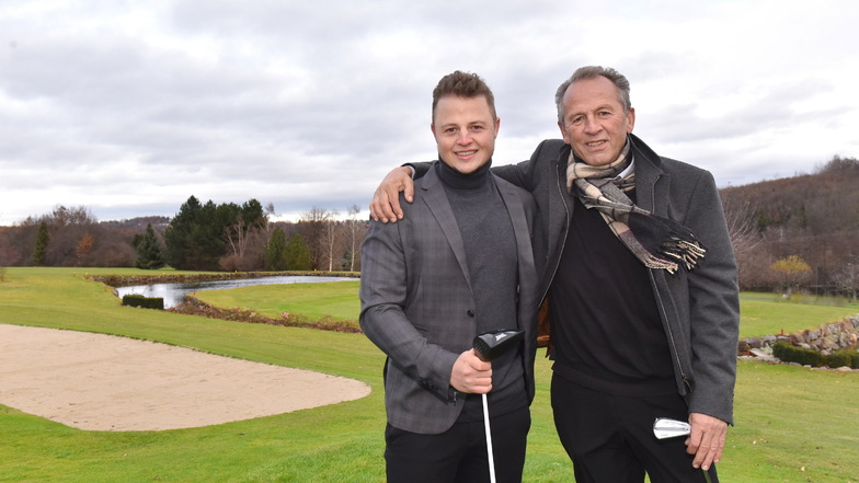Neuer Schwung für Possendorf: Karl Schwald und sein Sohn Michael Muthreich versprechen viel Glanz für den Golfplatz und Bannewitz.