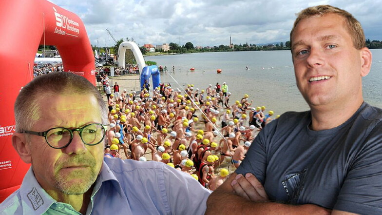 Unternehmer André Werder (r.) zieht sich als Hauptsponsor von der O-See-Challenge zurück. Vereinschef Klaus Schwager (l.) macht das sehr betroffen.