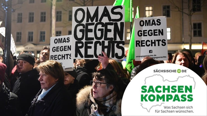 In Dresden wird häufig gegen Rechtsextreme demonstriert. Trotz hoher Wahlergebnisse sehen sich aber wenige Dresdner selbst als rechtsextrem an.