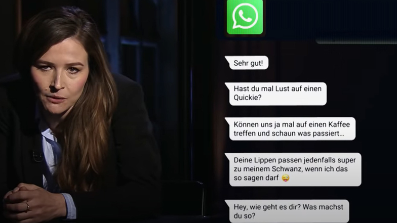 In der Sendung präsentierte unter anderem Katrin Bauerfeind übergriffige Chatverläufe..