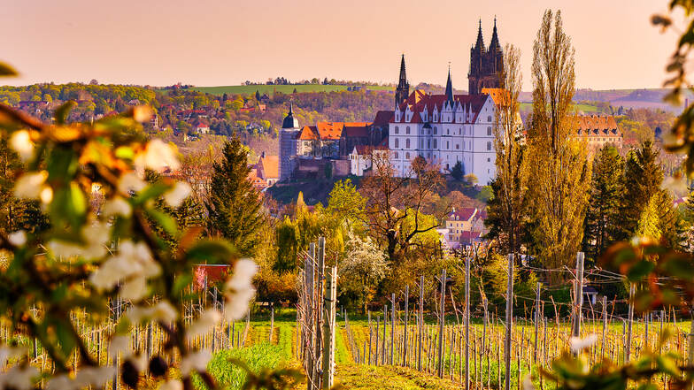 Ein atemberaubender Blick auf die Albrechtsburg in Meißen.