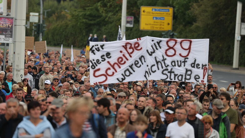 Erneut Tausende Demonstranten in Plauen wegen Energie-Politik
