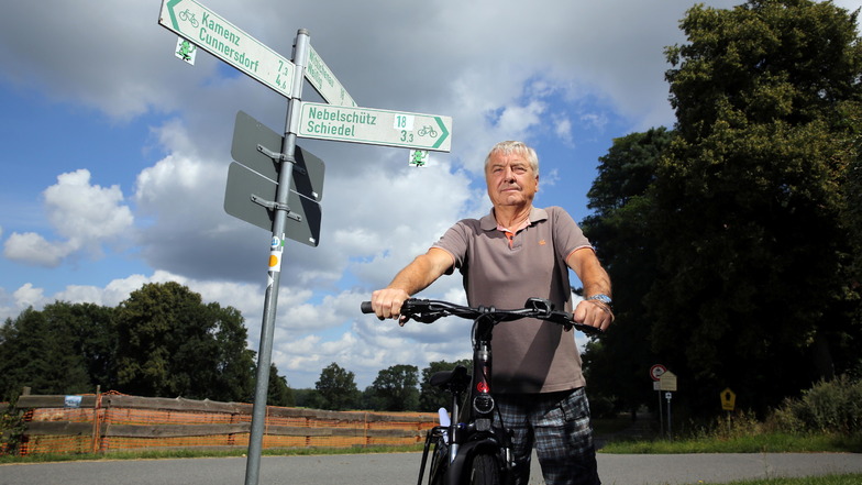 Der Biehlaer Ortsvorsteher Volker Waurich ist mit den vom Landkreis Bautzen geplanten Veränderungen bei den Radrouten im Bereich Kamenz nicht einverstanden. Er will an der traditionellen Wegeführung festhalten.