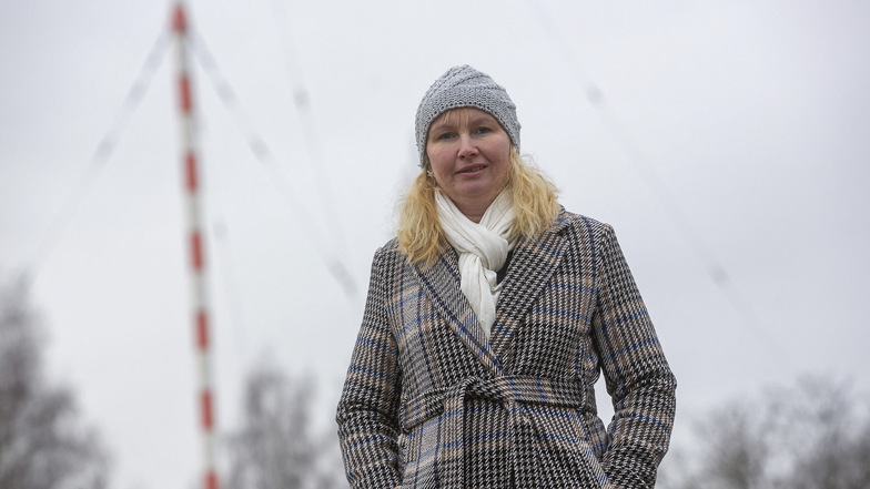 Sabine Neumann vom Förderverein Funkturm Wilsdruff  kämpft weiter für den Erhalt des Turms.