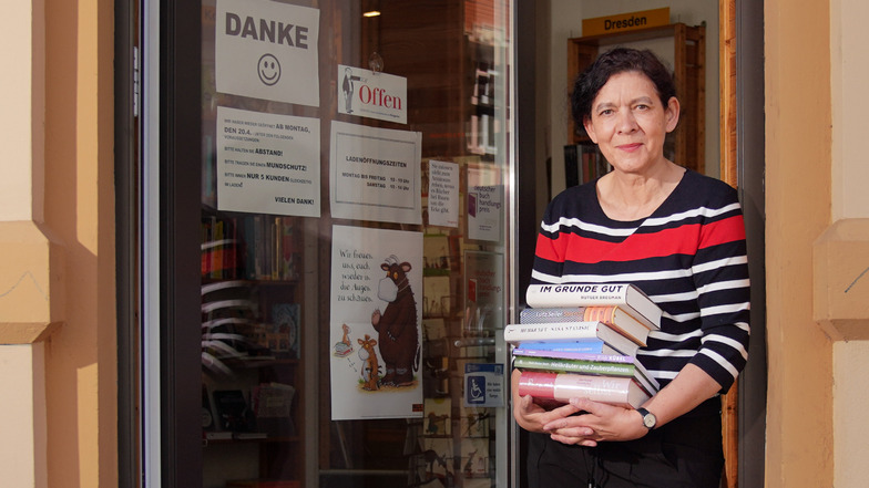 Christine Polak, Inhaberin der Buchhandlung Richters in der Dresdner Neustadt.