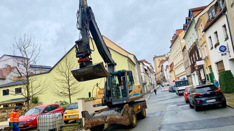 Böhmische Straße in Zittau ist nun eine Baustelle