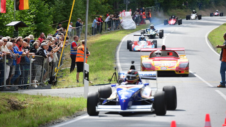 Die historischen Formel-Rennwagen waren einer der Höhepunkte beim Lückendorfer Bergrennen.