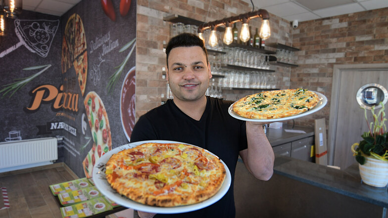 Lecker Pizza aus dem neuen Lokal: Vinod Kumar ist mit der Pizzeria Franco umgezogen. Das Essen gibt es derzeit aber nur außer Haus.
