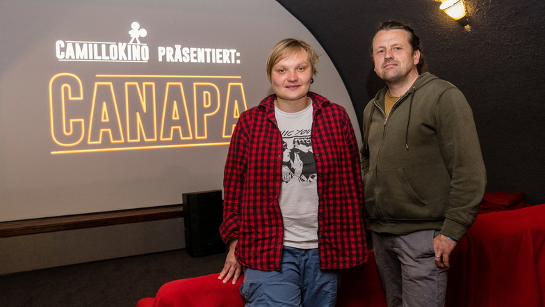 Franziska Böhm und Marek Georgi vom Görlitzer Camillo-Kino präsentieren den lokalen Streamingdienst Canapa.