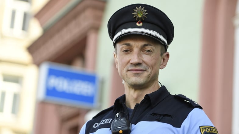 Die 25 Jahre seines Vorgängers wird er wohl nicht ganz schaffen, aber David Eckert will gern für viele Jahre der Bürgerpolizist von Freital bleiben.