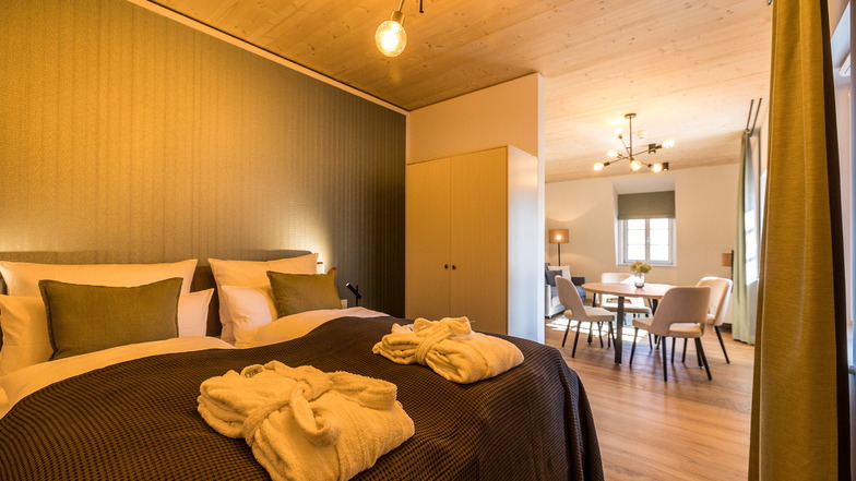 Insgesamt neun Suiten mit bis zu 34 Betten gibt es im Aparthotel "Alte Bäckerei" in Königstein.