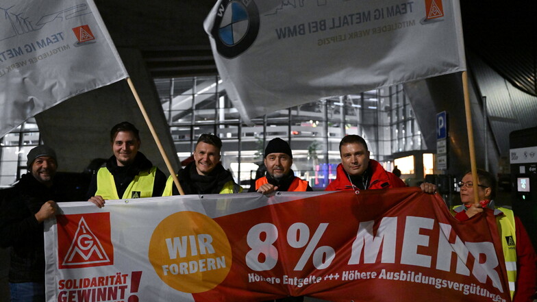 IG-Metall-Streiks in Sachsen: Metaller auf Konfrontationskurs