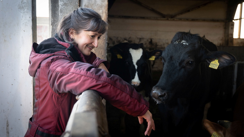 Cindy Gröber, die Geschäftsführerin des Landwirtschaftlichen Unternehmens an der Dresdner Heide aus Großerkmannsdorf, wird am Mittwoch an der Bauern-Demo in Dresden teilnehmen.
