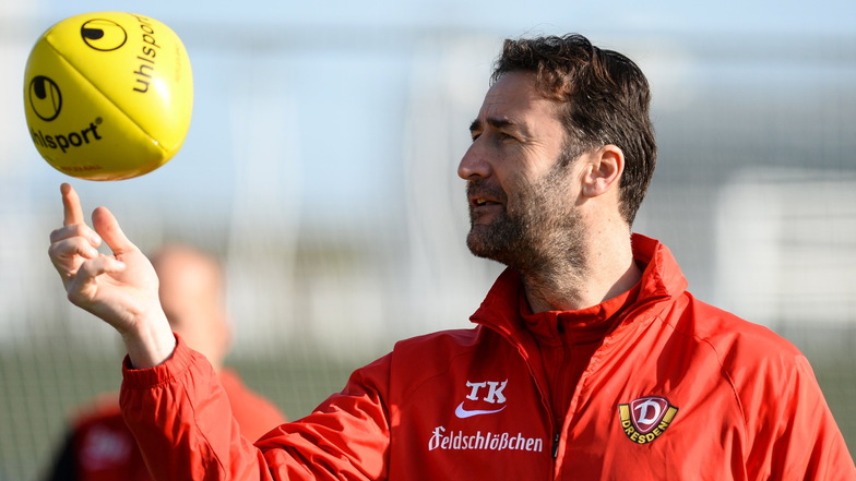 Nach seiner aktiven Zeit bei Dynamo Dresden kehrte Thomas Köhler als Torwarttrainer zurück, zunächst viele Jahre bei den Profis (hier im Januar 2015 im Trainingslager in Spanien), inzwischen im Nachwuchsbereich.