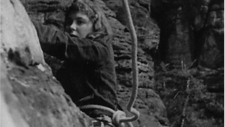 1942: Ilse Frischmann in der Höllenhund-Südwand.