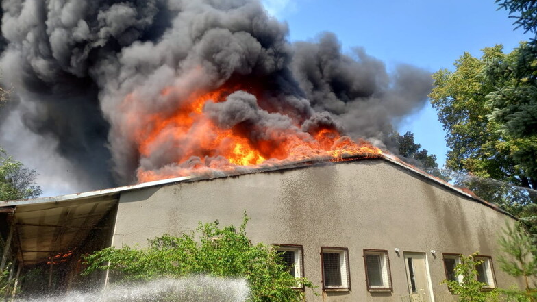 Am Freitag brannte nicht nur eine Barracke auf dem Gelände der EVGZ in Zeithain.