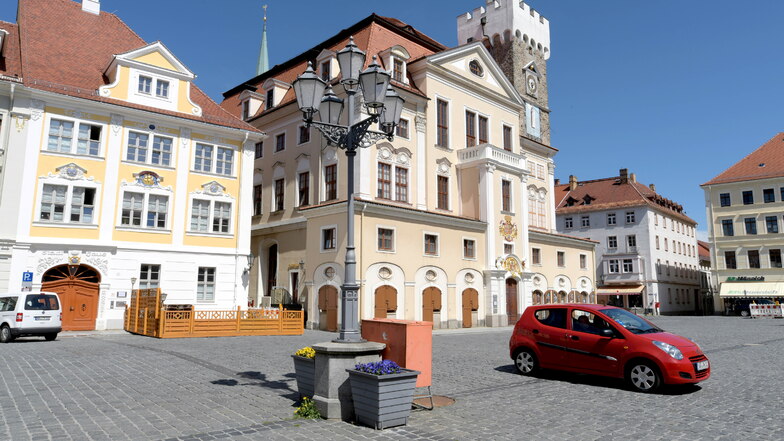 Blick auf das Löbauer Rathaus.