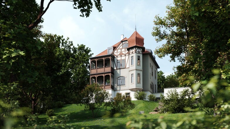 Villa "Curt Meischke": Das Haus, das in Kürze saniert wird, beherbergt vier Wohnungen.