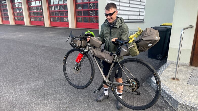 Mit dem Rad quer durch Deutschland: Ein Feuerwehrmann aus Coswig auf Tour