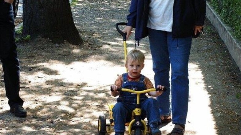 Johannes war bereits als Zweijähriger ein begeisterter Radler.