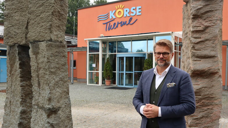 Seit einer Woche ist die Körse-Therme in Kirschau wieder geöffnet. Seit Anfang September ist Projektmanager Frank Nägele auch Geschäftsführer für den laufenden Betrieb.