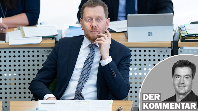 Sachsens Ministerpräsident Michael Kretschmer im Landtag.