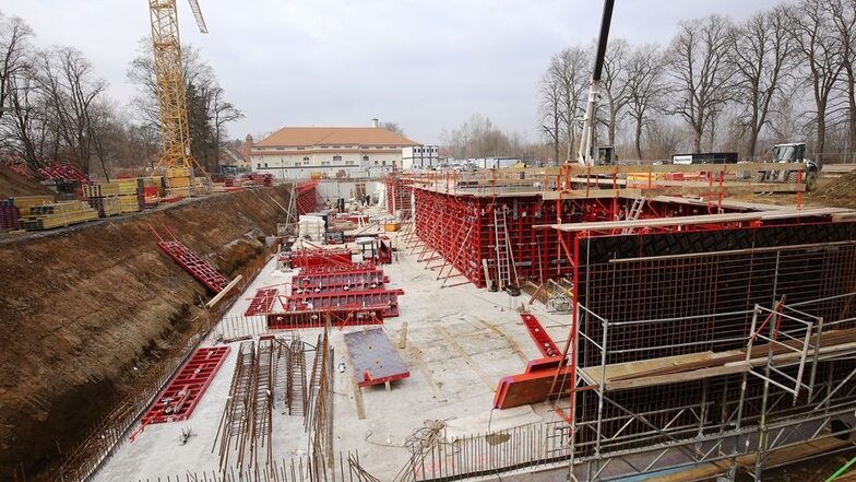 Noch ist der Neubau eine reine Baustelle. Die Fertigstellung ist für Mai 2018 geplant. Die Kosten liegen bei 18,5 Millionen Euro.