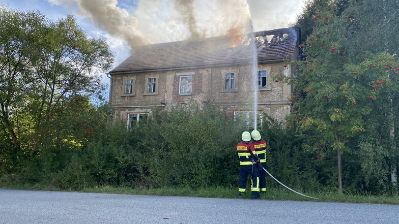 Brand in leerstehendem Haus in Löbau