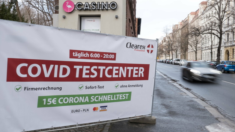 Corona Schnelltestcenter im Casino: An der Bahnhofstraße wird zwar momentan nicht mehr gezockt, dafür aber getestet.