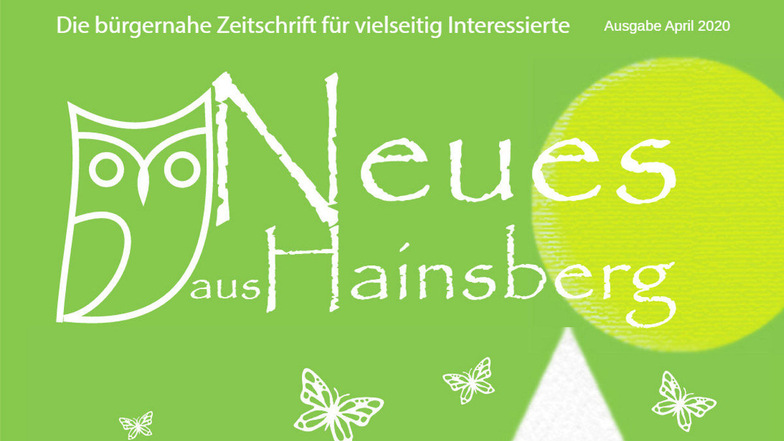 Das Titelblatt der Hainsberger Zeitung präsentiert sich im April 2020 in der Farbe der Hoffnung.