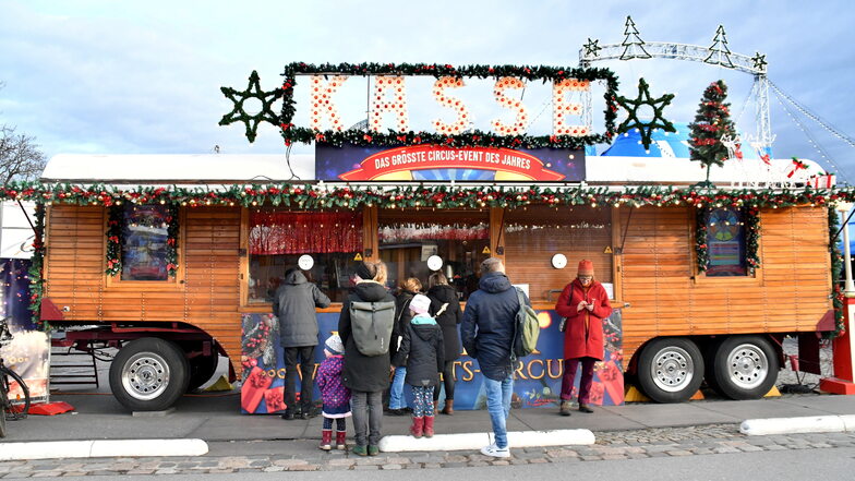 Der Dresdner Weihnachtscircus wird in Richtung Elbepark umziehen.