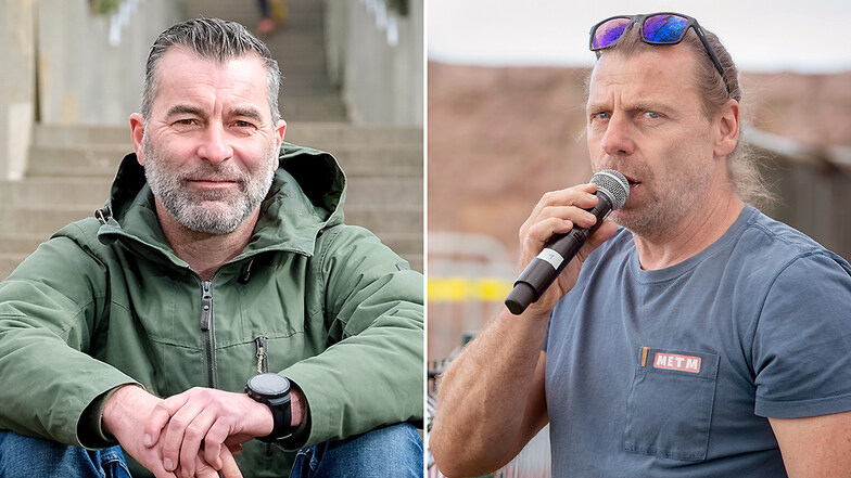 Ulf Kühne (l.) und Peter Heilsberg sind die Hauptorganisatoren des Radebeuler Treppenmarathons. Doch nach dem Jubiläumsevent soll Schluss sein.