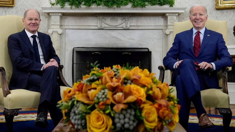 Biden dankt Scholz in Washington für "starke und beständige Führung"