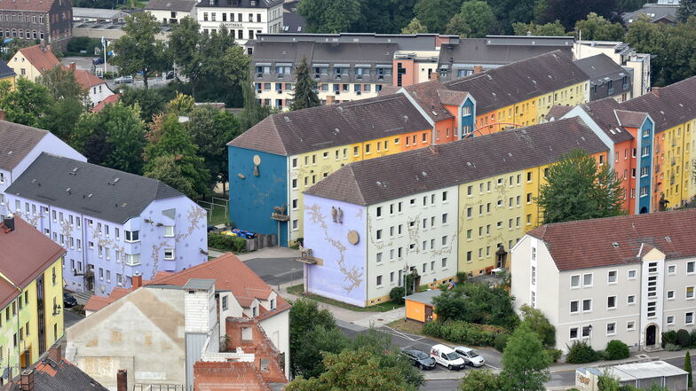 Das sogenannte PopArt- beziehungsweise Künstler-Viertel in Zittaus Innenstadt.