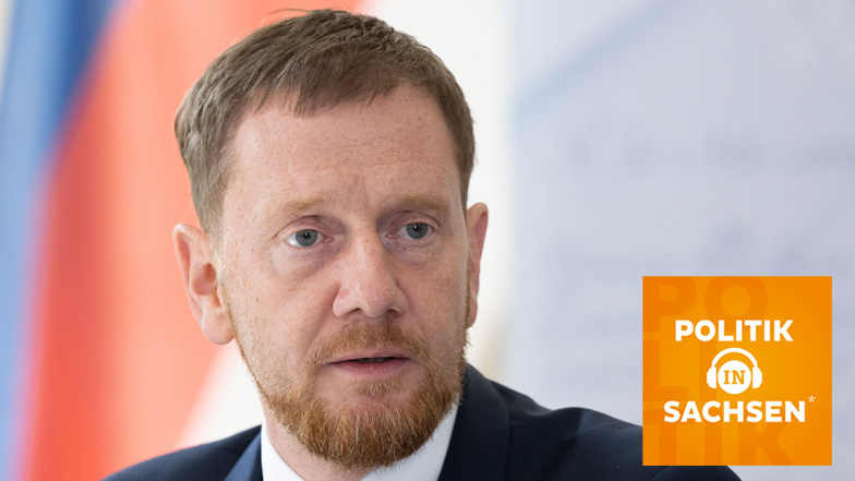Sachsens Ministerpräsident Michael Kretschmer ist zu Gast im Podcast "Politik in Sachsen".
