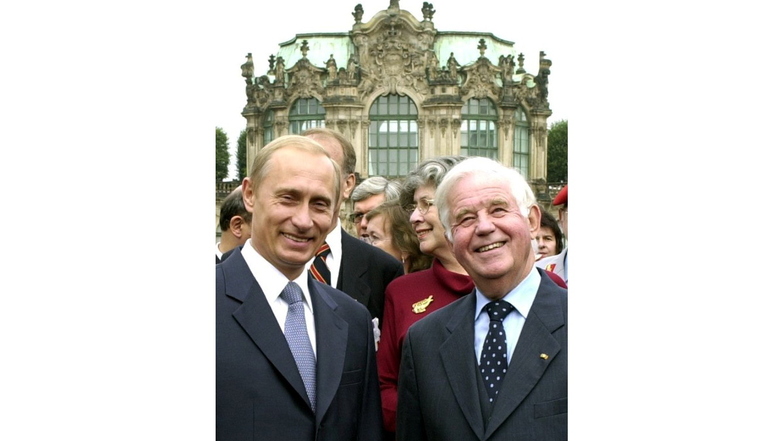 2001 mit dem russischen Präsident Wladimir Putin in Dresden.