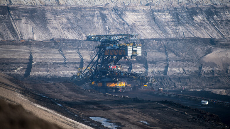 Blick in den Tagebau Nochten. Noch wird dort Kohle gefördert.