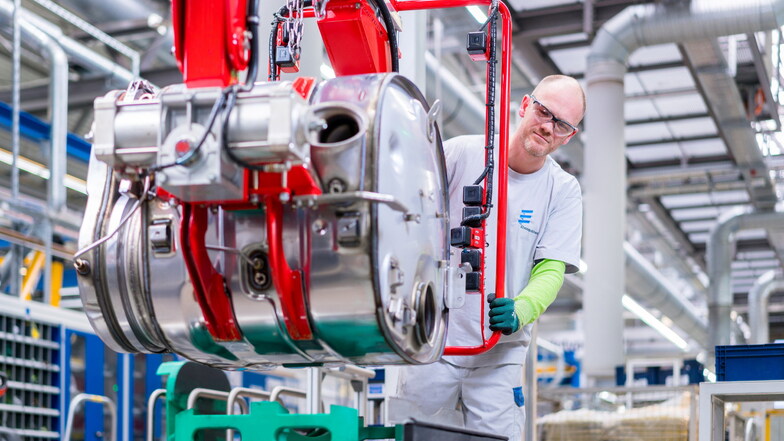 Seit 2014 ist Eberspächer auch in Wilsdruff aktiv. Hier werden Abgasreinigungssysteme hergestellt.
