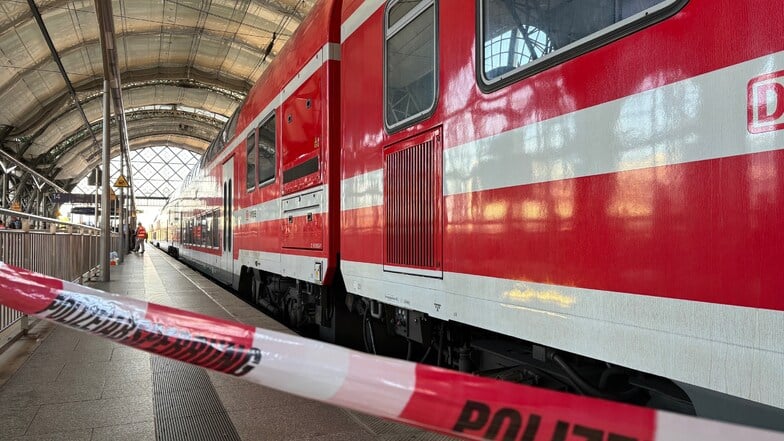 Person stürzt am Dresdner Hauptbahnhof ins Gleisbett