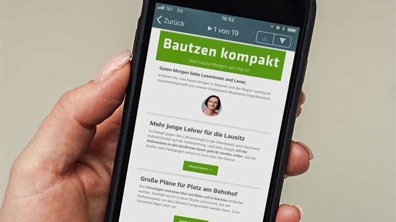 Mit dem Newsletter "Bautzen kompakt" gibt es an jedem Werktag Informationen aus Bautzen und Umgebung direkt ins Mailfach.
